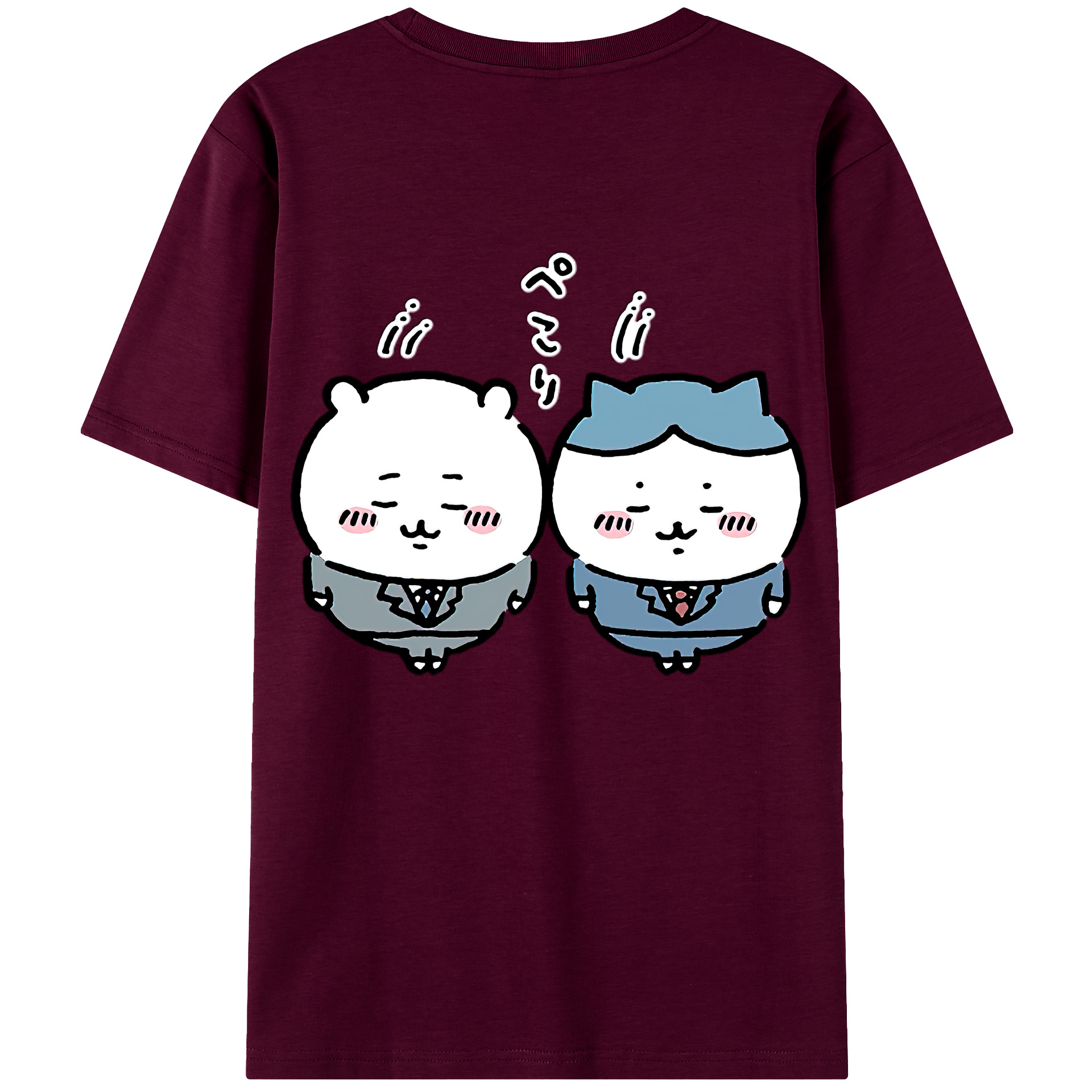 （画像用） ちいかわ ハチワレ Chii-kawa hachiware レディース半袖Tシャツ(バックプリント)